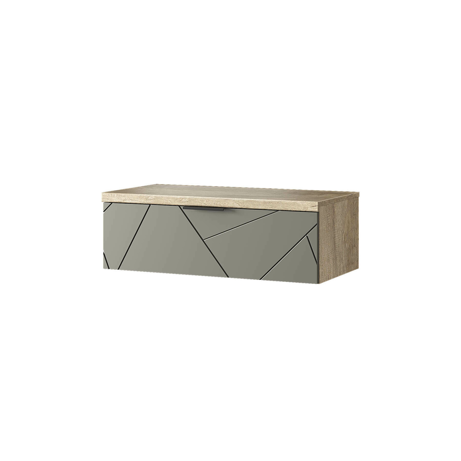 Corp suspendat cu sertar kaylas, 80.4x40.2x26.7 cm, stejar canyon/ silk shiitake