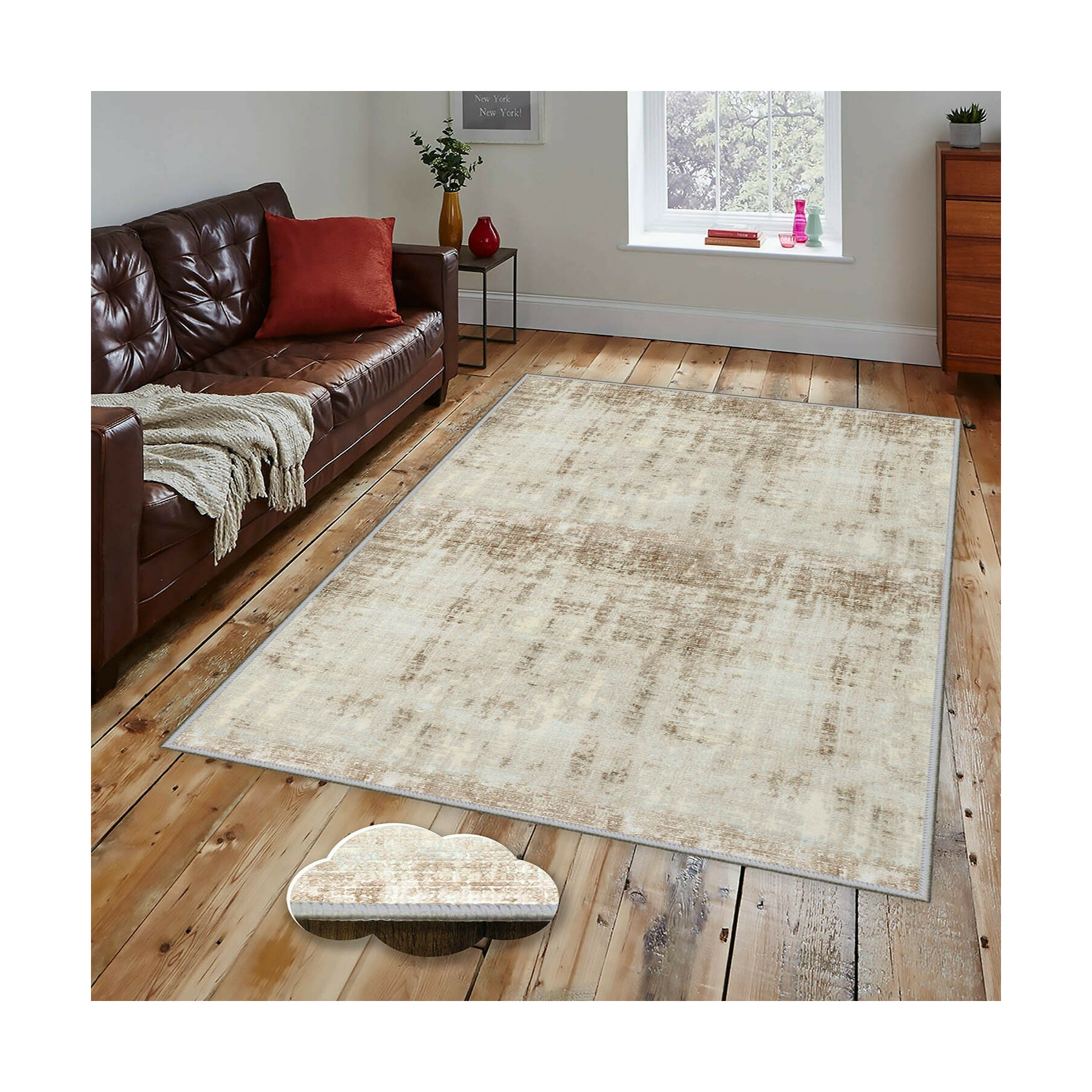 Covor aruba 1195, 120x180 cm, bej, maro