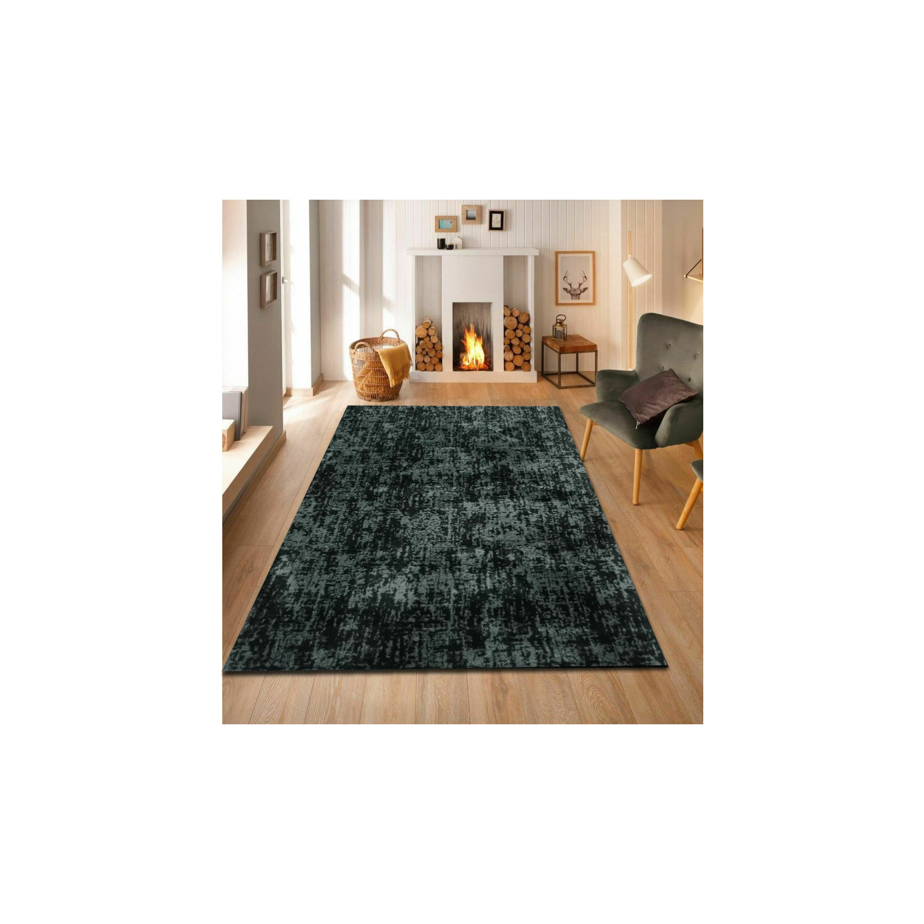 Covor aruba 1345, 120x180 cm, verde, negru