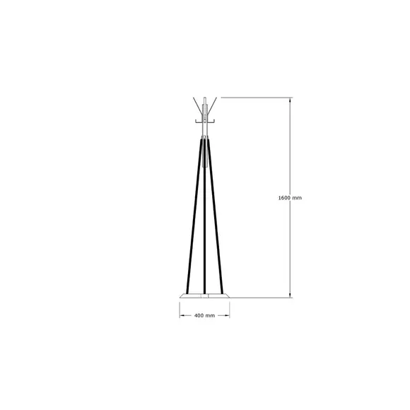 Cuier Tip Pom Foley, 41x160 cm - Negru/Stejar picture - 4