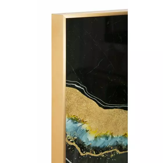 Decoratiune de perete, Roma1405, Multicolor, Sticla, Aluminiu si Hartie, 90x60x3.5 cm picture - 3