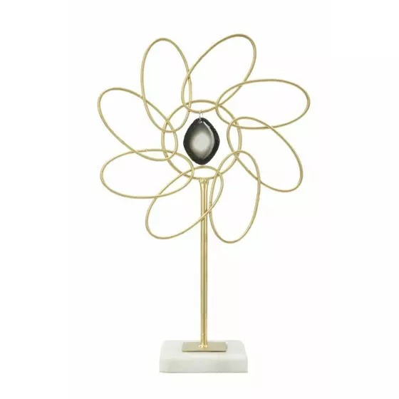 Decoratiune Glam, Roma1002, Auriu, 37.5x24x10 cm, Metal picture - 1