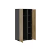 Dulap 2 Usi Luen, 95x55x196 h cm, Pal Melaminat, Negru/Stejar Mauvella/Stejar Tegola picture - 3