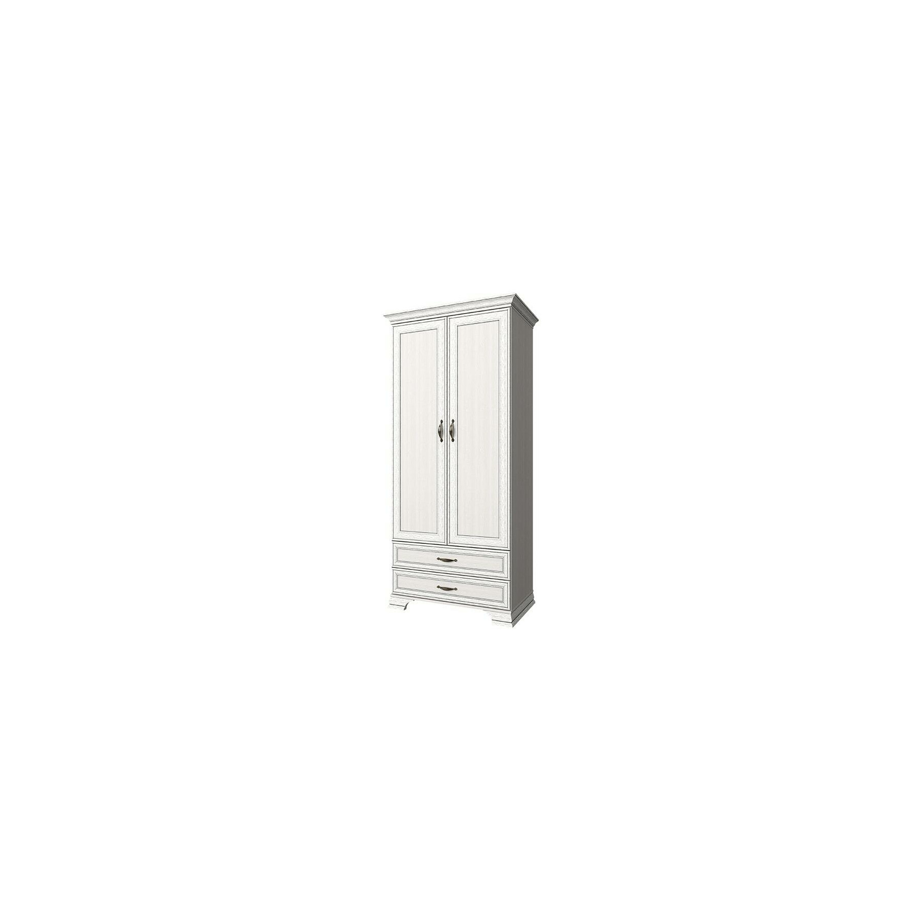 Dulap 2 usi + 2 sertare tiffany, 2dg2s, 99x62.4x212.1 cm, crem woodline