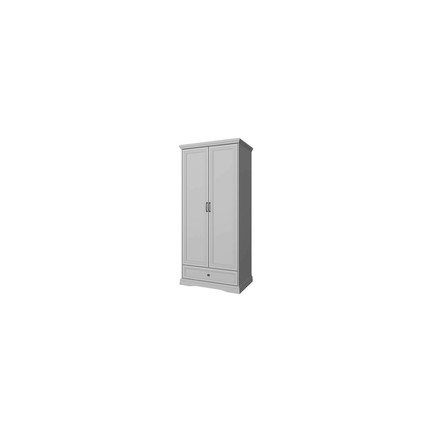Dulap 2 usi valencia 2dg1s, 96.6x63.2x211.4 cm, gri deschis