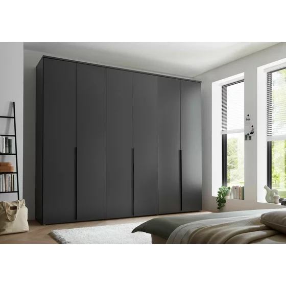 Dulap 6 Usi Batante, Kevo, 270x52x225 cm, Pal Melaminat, Grafit picture - 1