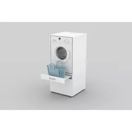 Dulap Cu Sertare Pentru Masina de Spalat Haine/Uscator, AZA - 3097ME60, 67x65x144 cm - Alb