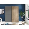 Dulap Cu Usi Culisante Berno, 170x57.2x195.6 h cm, Pal Melaminat, Grafit/Stejar picture - 1