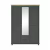 Dulap Evora, 3 usi, Oglinda, 154x62x216 cm Verde/Stejar Lefkas picture - 5