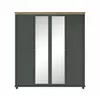 Dulap Evora, 4 usi, Oglinda, 200x62x216 cm Verde/Stejar Lefkas picture - 1