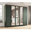 Dulap Evora, 5 usi, Oglinda, 246x62x216 cm Verde/Stejar Lefkas picture - 2