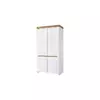 Dulap Holten Cu Polite 2DG, 106x58x203.4 cm, Alb/Alb Lucios/Stejar Wotan picture - 1