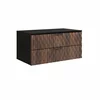 Dulap pentru lavoar Enzo, 81x48x40 h cm, MDF, Negru Onyx/Nuc Catania picture - 2