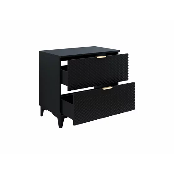 Dulap pentru lavoar Laura, 80x49x63, MDF, Negru picture - 8