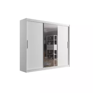 Dulap Usi Culisante Aston I,  250x58x215 cm, Alb Mat