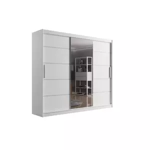 Dulap Usi Culisante Aston VI,  250x58x215 cm, Alb Mat