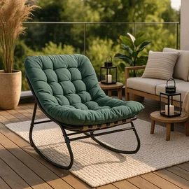 Fotoliu Balansoar Aktobe, 78x105x78 h cm, Metal/Stofa