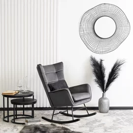 Fotoliu Balansoar Jakarta, 67x88x95 cm, Stofa tip Catifea