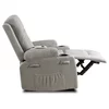 Fotoliu cu Recliner si Masaj, Boston 87x85x101 h cm, Stofa Raiata, Gri picture - 5