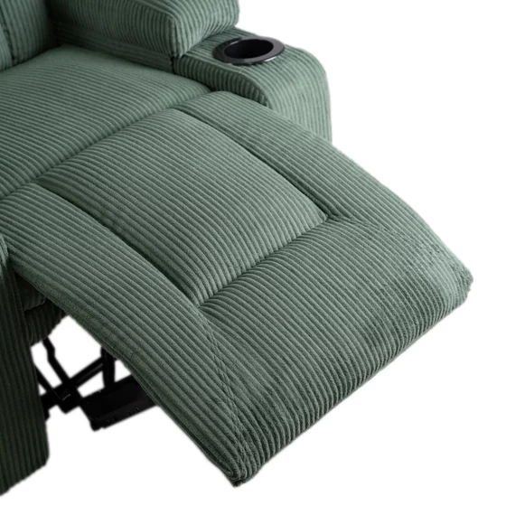 Fotoliu cu Recliner si Masaj, Boston 87x85x101 h cm, Stofa Raiata, Verde picture - 8