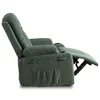Fotoliu cu Recliner si Masaj, Boston 87x85x101 h cm, Stofa Raiata, Verde picture - 12