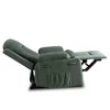 Fotoliu cu Recliner si Masaj, Boston 87x85x101 h cm, Stofa Raiata, Verde picture - 3
