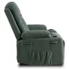 Fotoliu cu Recliner si Masaj, Boston 87x85x101 h cm, Stofa Raiata, Verde picture - 15