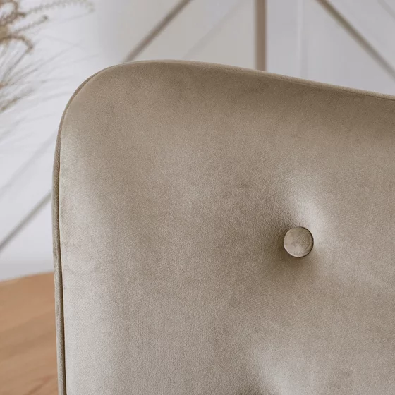 Fotoliu Cu Taburet Largo, 68.5x73.5x96 cm, Stofa tip Catifea, Beige picture - 4