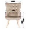 Fotoliu Cu Taburet Largo, 68.5x73.5x96 cm, Stofa tip Catifea, Beige picture - 9