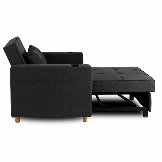 Fotoliu Extensibil Sanya, 99x92-186x84 h cm, Negru picture - 2