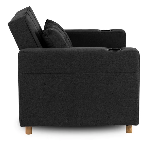 Fotoliu Extensibil Sanya, 99x92-186x84 h cm, Negru picture - 7