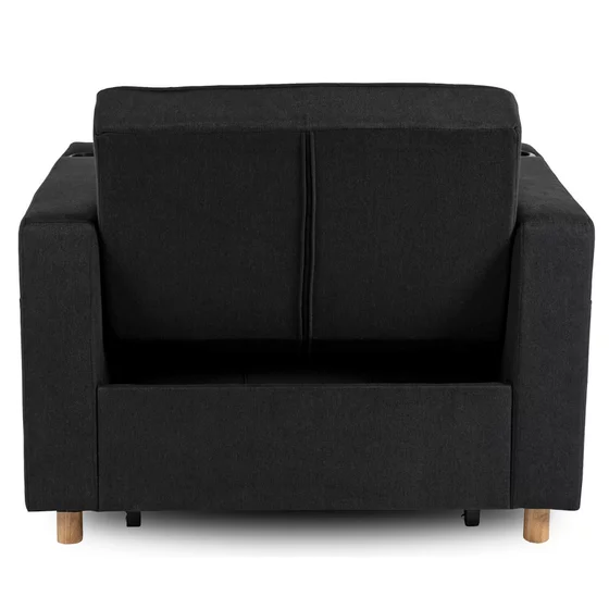 Fotoliu Extensibil Sanya, 99x92-186x84 h cm, Negru picture - 9