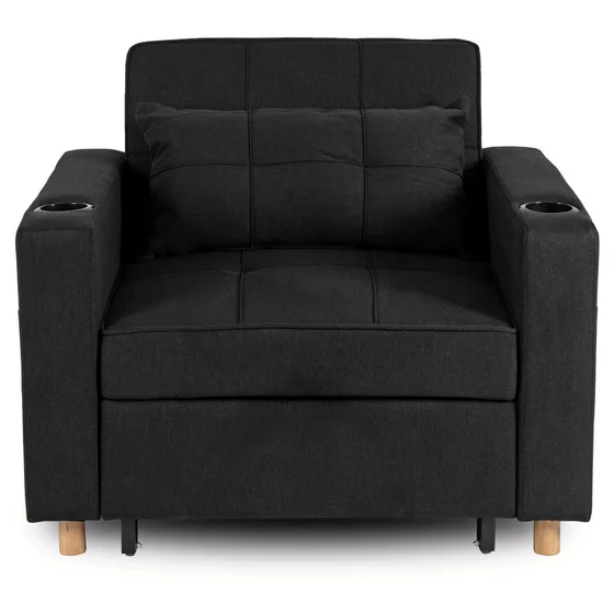 Fotoliu Extensibil Sanya, 99x92-186x84 h cm, Negru picture - 12