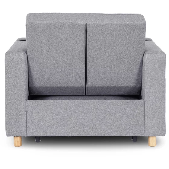 Fotoliu Extensibil Sanya, 99x92-186x84 h cm, Stofa, Gri picture - 6