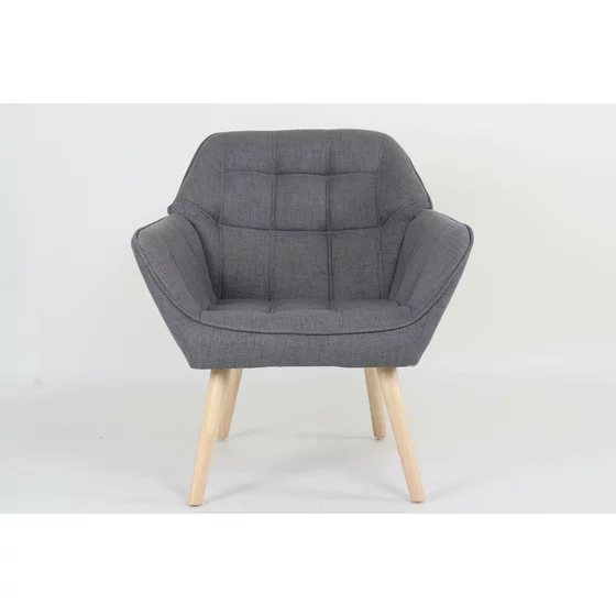 Fotoliu Lucy, 78x74x83 cm, Stofa, Gri picture - 1