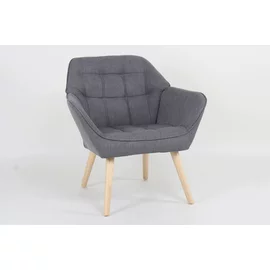 Fotoliu Lucy, 78x74x83 cm, Stofa, Gri