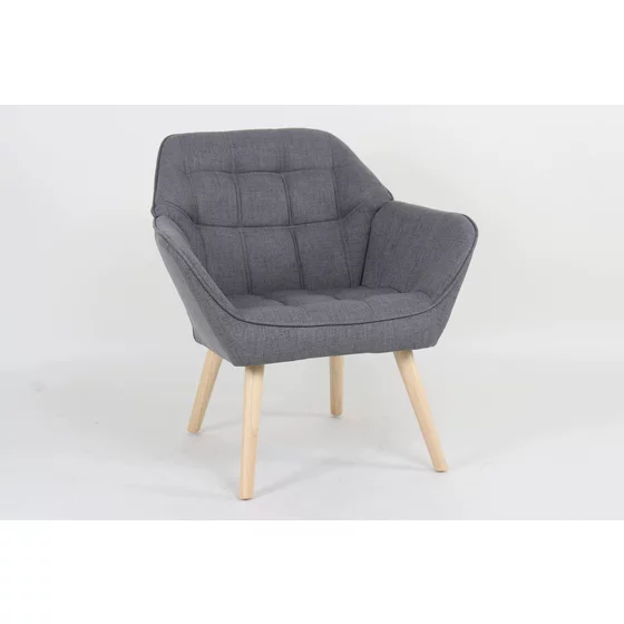 Fotoliu Lucy, 78x74x83 cm, Stofa, Gri picture - 2