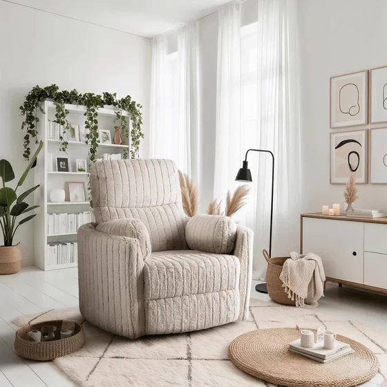 Fotoliu Rimini cu Recliner, 103x85x104 h cm, Stofa Raiata picture - 2