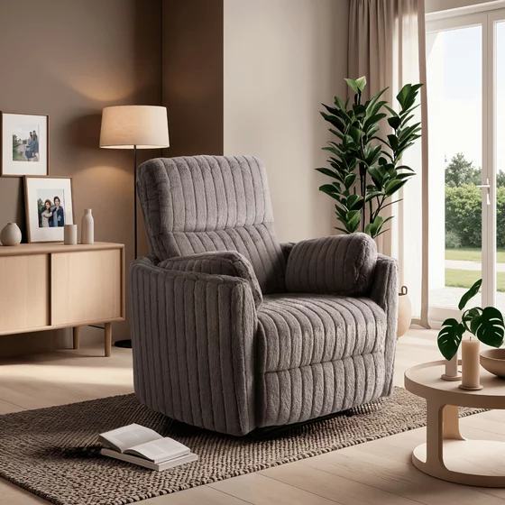 Fotoliu Rimini cu Recliner, 103x85x104 h cm, Stofa Raiata picture - 3