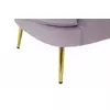 Fotoliu, Roma2133, Roz si Auriu, Lemn de pin , MDF, Burete, Catifea si Metal, 80x68x72 cm picture - 9