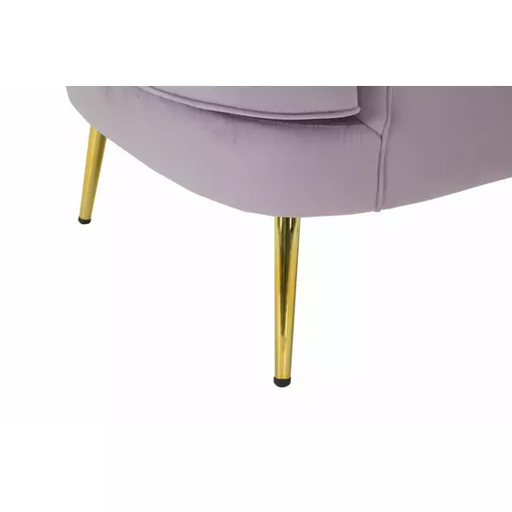 Fotoliu, Roma2133, Roz si Auriu, Lemn de pin , MDF, Burete, Catifea si Metal, 80x68x72 cm picture - 9