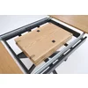 Masa Extensibila Anora, 120-200x120x75 h cm, Metal/MDF/Furnir, Negru/Stejar Natur picture - 5