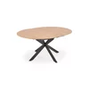 Masa Extensibila Anora, 120-200x120x75 h cm, Metal/MDF/Furnir, Negru/Stejar Natur picture - 3