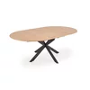 Masa Extensibila Anora, 120-200x120x75 h cm, Metal/MDF/Furnir, Negru/Stejar Natur picture - 2