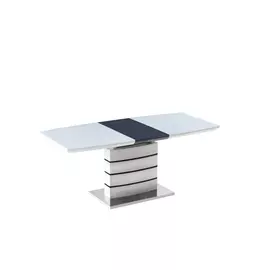 Masa Extensibila Delta VT1801, 140-180x80x76 cm, Alb/Negru