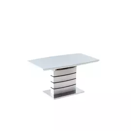 Masa Extensibila Delta VT1801, 140-180x80x76 cm, Alb/Negru