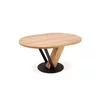 Masa Extensibila Forli, 120-160x120x78 h cm, Metal/MDF/Furnir, Negru/Stejar Natur picture - 2