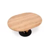 Masa Extensibila Forli, 120-160x120x78 h cm, Metal/MDF/Furnir, Negru/Stejar Natur picture - 6