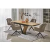 Masa Extensibila Forli 2, 160-220x90x78 h cm, Metal/MDF/Furnir, Negru/Stejar Natur picture - 1