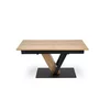 Masa Extensibila Forli 2, 160-220x90x78 h cm, Metal/MDF/Furnir, Negru/Stejar Natur picture - 5